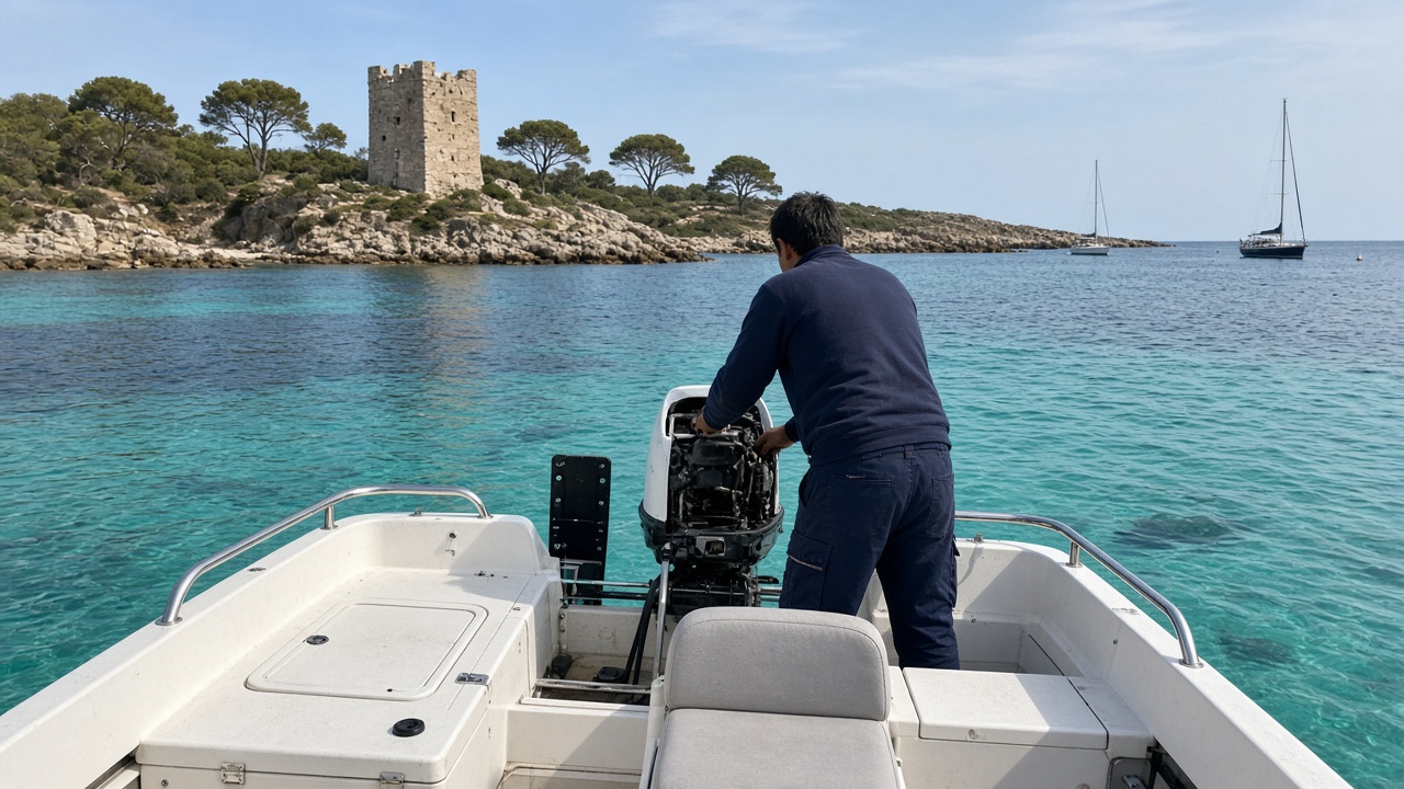 Dépannage bateau au mouillage île Saint-Honorat